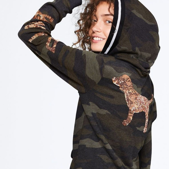 victoria secret camo hoodie
